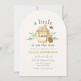 A Little Honey Is On The Way Bee Baby Shower Kaart