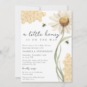 A Little Honey Is On The Way Bee Baby Shower Theme Kaart (Voorkant)