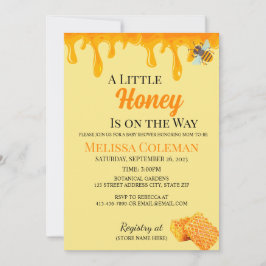 A Little Honey Is on the Way Invitation Kaart