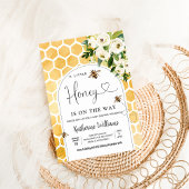 A Little Honey is op de weg Bee Theme Baby shower Kaart