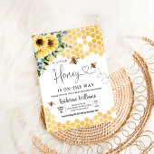 A Little Honey is op de weg Bee Theme Baby shower Kaart