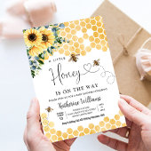 A Little Honey is op de weg Bee Theme Baby shower Kaart