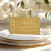 A Little Honey Minimal Baby shower Boeken voor Bab Informatiekaartje