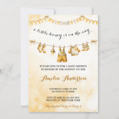 A little Honey On The Way Clothesline Baby Shower Kaart (Voorkant)