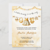 A little Honey On The Way Clothesline Baby Shower Kaart (Voorkant)