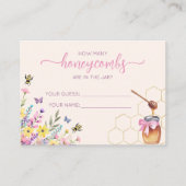 A Little Honey Shower Guess The Honeycombs Ticket Informatiekaartje (Voorkant)
