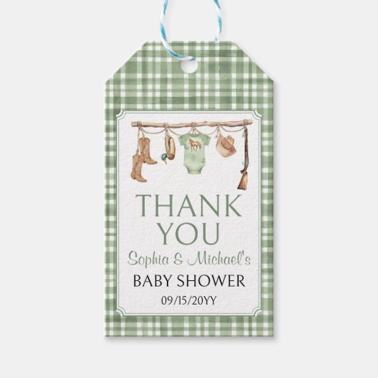 A little hunter Baby Shower Cadeaulabel (Voorkant)