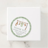 A Little Hunter Is On The Way Baby Shower Bedankjes Labels (In situ)