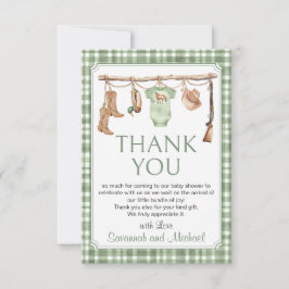 A Little Hunter Is On The Way Baby Shower Bedankkaart