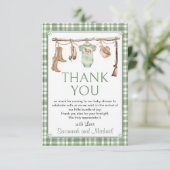 A Little Hunter Is On The Way Baby Shower Bedankkaart (Staand voorkant)