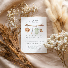 A little hunter is on the way baby shower  kaart