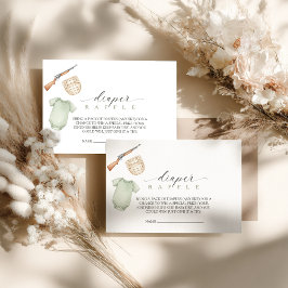 A little hunter is on the way diaper raffle informatiekaartje