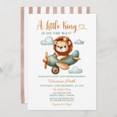 A little King is on the way Cute Lion Baby Shower  Kaart (Voorkant / Achterkant)