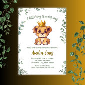 A Little King is op weg naar het Baby shower Kaart