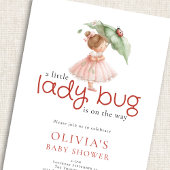 A Little Lady Bug Baby Shower Kaart