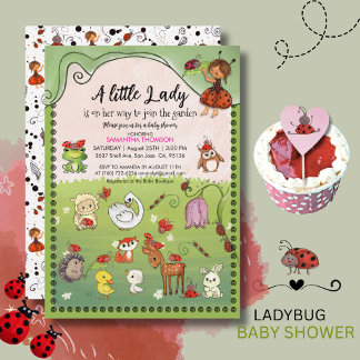A Little Lady is on Her Way Ladybug Garden Kaart