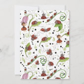 A Little Lady is on Her Way Polka Dot Invitation Kaart (Achterkant)