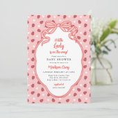 A Little Lady on the Way Baby Shower Invitation Kaart (Staand voorkant)