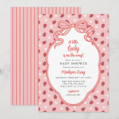 A Little Lady on the Way Baby Shower Invitation Kaart (Voorkant / Achterkant)