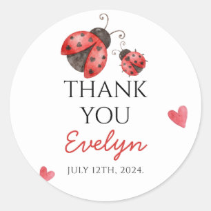 A Little Love Bug Baby Shower Ronde Sticker