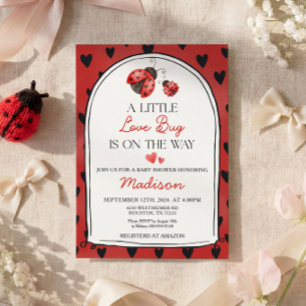 A Little Love Bug Baby Shower Uitnodiging