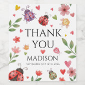 A Little Love Bug Baby Shower  Wijn Etiket (Enkel label)