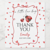 A Little Love Bug Baby Shower  Wijn Etiket (Enkel label)