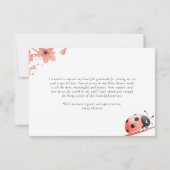 A Little Love Bug Is On The Way Baby Shower Bedankkaart (Achterkant)