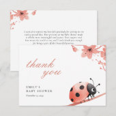 A Little Love Bug Is On The Way Baby Shower Bedankkaart (Voorkant / Achterkant)