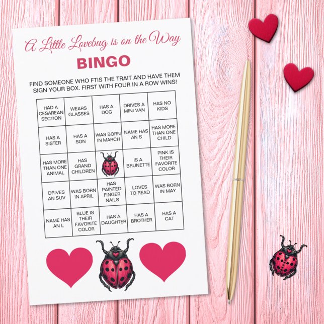 A Little Love Bug Is On The Way Baby Shower Bingo  (Creator heeft geüpload)