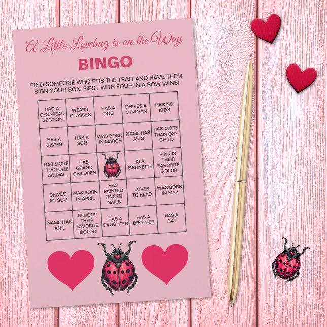 A Little Love Bug Is On The Way Baby Shower Bingo  (Creator heeft geüpload)