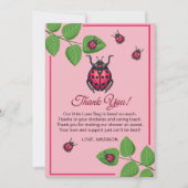 A Little Love Bug Is On The Way Ladybug Bedankkaart (Voorkant)