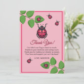 A Little Love Bug Is On The Way Ladybug Bedankkaart (Staand voorkant)