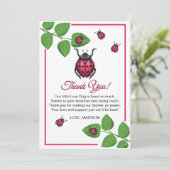 A Little Love Bug Is On The Way Ladybug Bedankkaart (Staand voorkant)