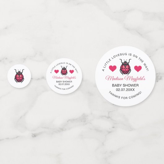 A Little Love Bug Is On The Way Ladybug Confetti (Voorkanten)