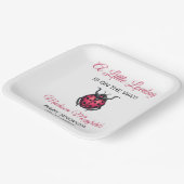 A Little Love Bug Is On The Way Ladybug Papieren Bordje (Gebogen)