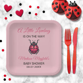 A Little Love Bug Is On The Way Ladybug Papieren Bordje