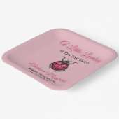 A Little Love Bug Is On The Way Ladybug Papieren Bordje (Gebogen)