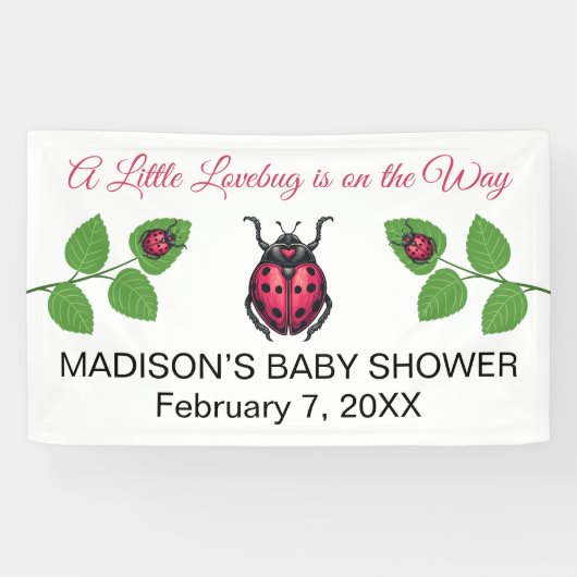 A Little Love Bug Is On The Way Ladybug Spandoek (Horizontaal)