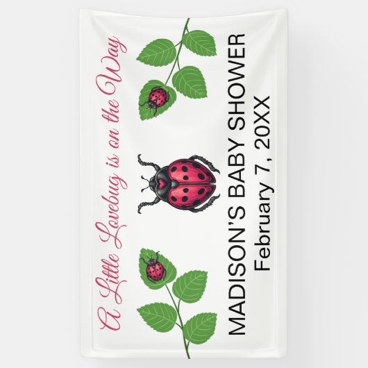 A Little Love Bug Is On The Way Ladybug Spandoek (Verticaal)