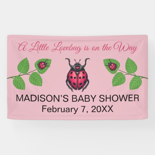 A Little Love Bug Is On The Way Ladybug Spandoek (Horizontaal)