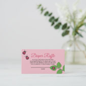 A Little Love Bug Ladybug Diaper Raffle Informatiekaartje (Staand voorkant)