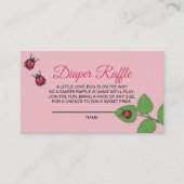 A Little Love Bug Ladybug Diaper Raffle Informatiekaartje (Voorkant)