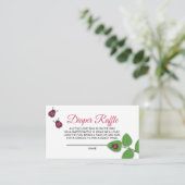 A Little Love Bug Ladybug Diaper Raffle Informatiekaartje (Staand voorkant)