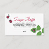 A Little Love Bug Ladybug Diaper Raffle Informatiekaartje (Voorkant)