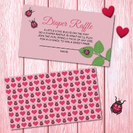 A Little Love Bug Ladybug Diaper Raffle Informatiekaartje