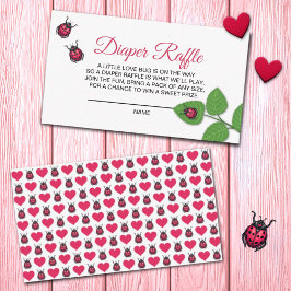 A Little Love Bug Ladybug Diaper Raffle Informatiekaartje