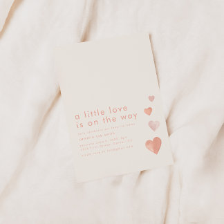 A Little Love is op het Way Heart Baby shower Kaart