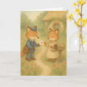A Little Love Letter – Fox Mail Valentine Kaart (Gele Bloem)