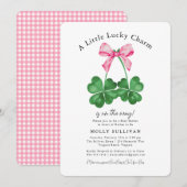 A Little Lucky Charm Shamrock Coquette Bow  Kaart (Voorkant / Achterkant)